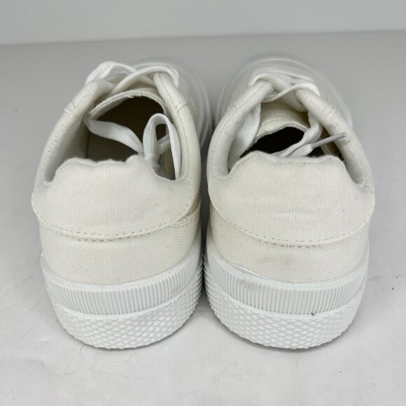 Womens 194309 Marsha White Low Top Canvas Cap Toe Lace Up Size 9 M Sneakers - Picture 5 of 9